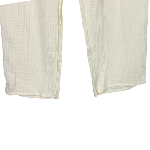 Quince Cotton Gauze Straight Leg Pants In Vintage Cream Size M Women’s - Picture 5 of 11